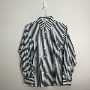Brooks Brothers Button Down Shirt Blue White Striped Regent Fit Size Medium NWOT
